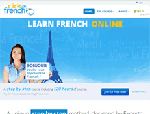 Tablet Screenshot of clickonfrench.com